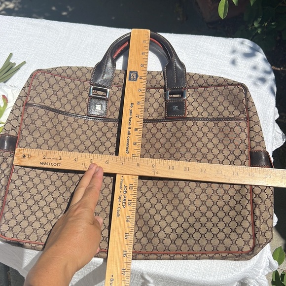 CELINE Macadam Pattern canvas computer ,travel or school bag.😍UNISEX. RARE - Picture 15 of 16